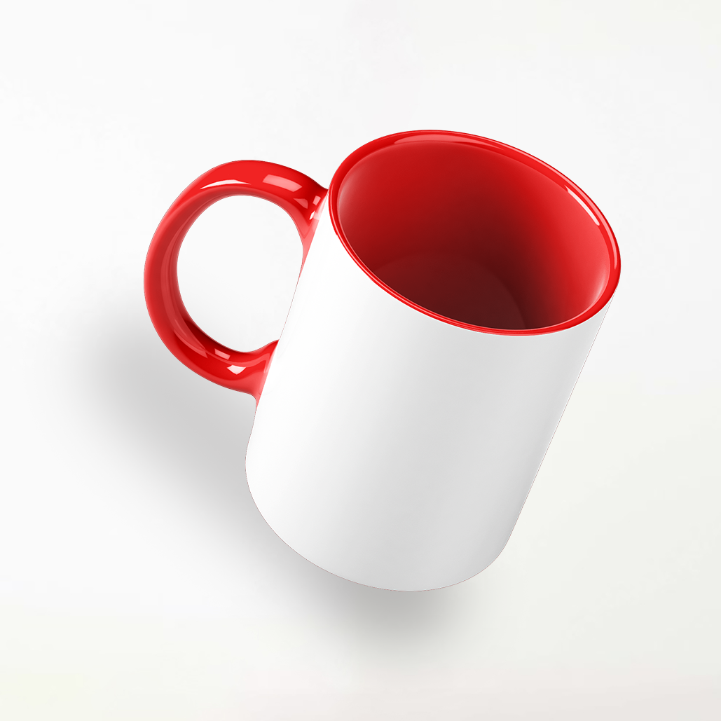 Red Personalised Mug with Red Handle